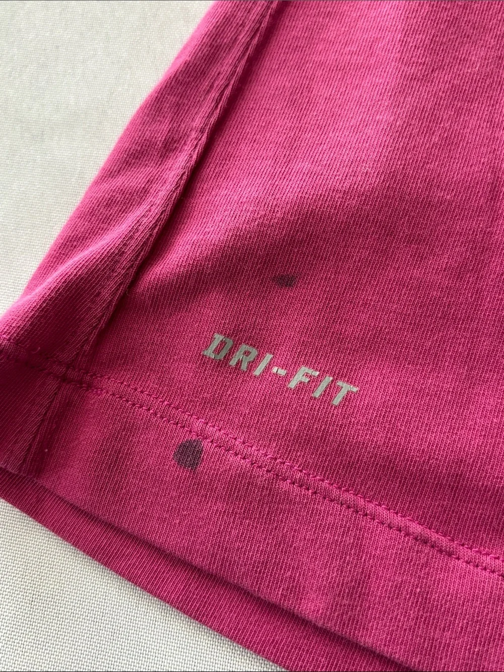 Nike Women's Hot Pink Performance Tee with Black Accents size L